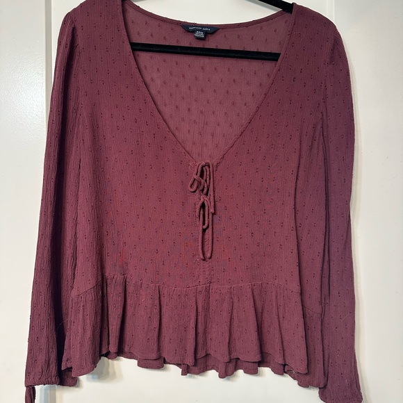 American Eagle Outfitters Dusty Rose Blouse - Picture 1 of 2